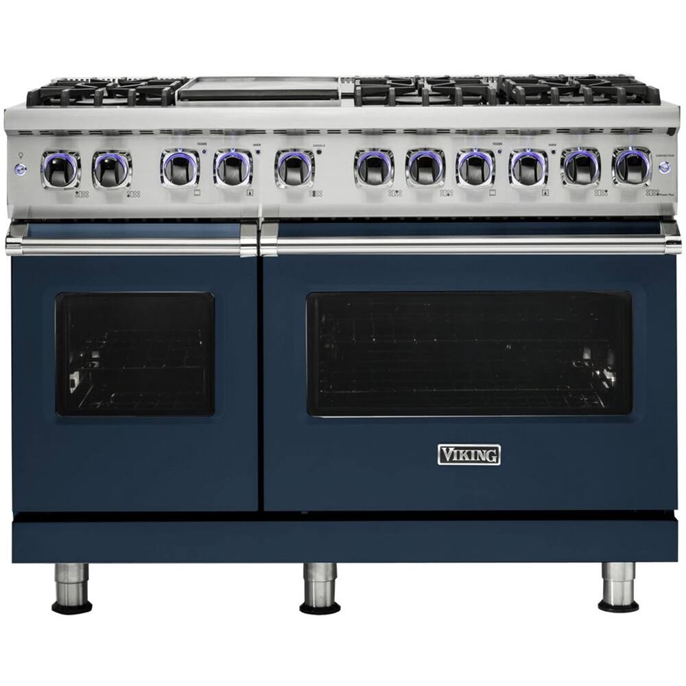 Viking - VGR Freestanding 7-Series Gas 48"W Range - Slate Blue