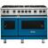 Front. Viking - Professional 5 Series Freestanding Double Oven Gas Convection Range - Alluvial Blue.