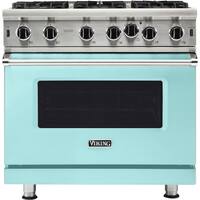 Viking - Professional 5 Series 5.1 Cu. Ft. Freestanding Gas Convection Range - Bywater Blue - Front_Zoom