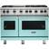 Front. Viking - Professional 5 Series 6.1 Cu. Ft. Freestanding Double Oven LP Gas Convection Range - Bywater Blue.