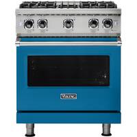 Viking - Professional 5 Series 4.0 Cu. Ft. Freestanding Gas Convection Range - Alluvial Blue - Front_Zoom