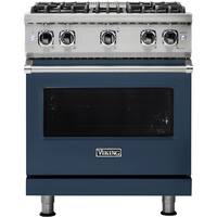 Viking - Professional 5 Series 4.0 Cu. Ft. Freestanding Gas Convection Range - Slate Blue - Front_Zoom