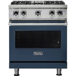 Viking - Professional 5 Series 4.0 Cu. Ft. Freestanding LP Gas Convection Range - Slate Blue