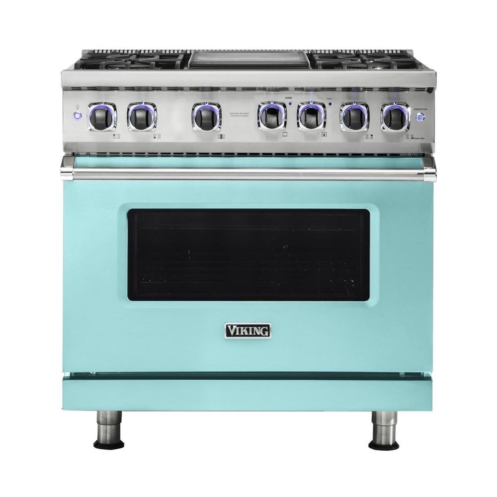 Viking – Professional 7 Series 5.1 Cu. Ft. Freestanding Gas Convection Range – Bywater Blue