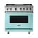 Front. Viking - VGR Freestanding 7-Series Gas 36"W Range - Bywater Blue.