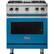 Front. Viking - Professional 5 Series 4.0 Cu. Ft. Freestanding LP Gas Convection Range - Alluvial Blue.