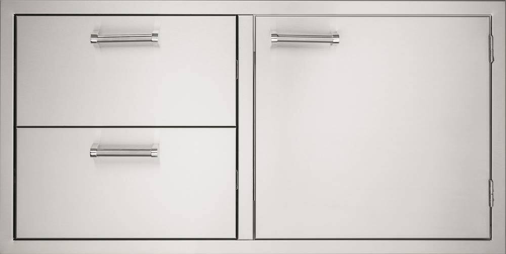 Angle. Viking - 42" Double Drawer and Access Door Combo - Stainless Steel.