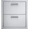 Angle. Viking - 19" Double Drawers - Stainless steel.