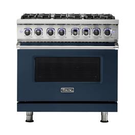 Viking - VGR Freestanding 7-Series Gas 36"W Range - Slate Blue