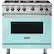 Front. Viking - Professional 5 Series 5.1 Cu. Ft. Freestanding Gas Convection Range - Bywater Blue.