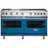 Front. Viking - Professional 5 Series 8 Cu. Ft. Freestanding Double Oven LP Gas Convection Range - Alluvial Blue.