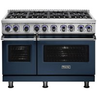Viking - Professional 7 Series Freestanding Double Oven Gas Convection Range - Slate blue - Front_Zoom
