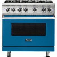 Viking - Professional 5 Series 5.1 Cu. Ft. Freestanding Gas Convection Range - Alluvial Blue - Front_Zoom