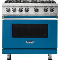 Viking - Professional 5 Series 5.1 Cu. Ft. Freestanding Gas Convection Range - Alluvial Blue - Front_Zoom