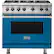 Front. Viking - Professional 5 Series 5.1 Cu. Ft. Freestanding Gas Convection Range - Alluvial Blue.