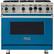 Front. Viking - Professional 5 Series 5.1 Cu. Ft. Freestanding LP Gas Convection Range - Alluvial Blue.