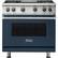 Front. Viking - Professional 5 Series 5.1 Cu. Ft. Freestanding LP Gas Convection Range - Slate Blue.