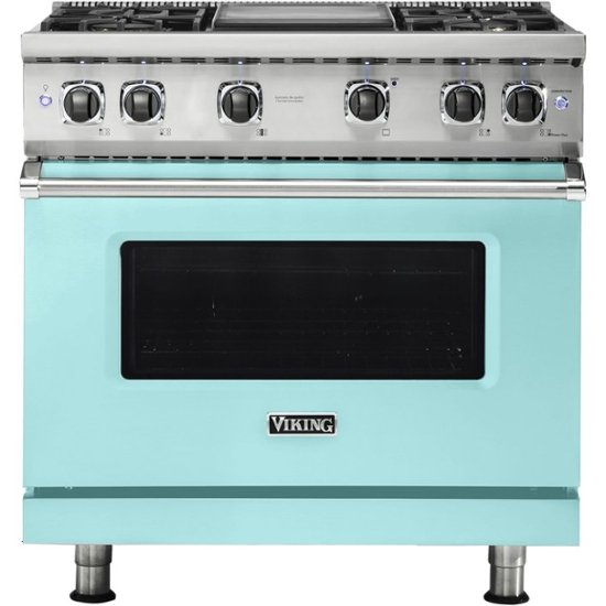 Viking – Professional 5 Series 5.1 Cu. Ft. Freestanding Gas Convection Range – Bywater Blue