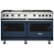 Front. Viking - Professional 5 Series Freestanding Double Oven Gas Convection Range - Slate Blue.