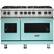 Front. Viking - Professional 5 Series 6.1 Cu. Ft. Freestanding Double Oven LP Gas Convection Range - Bywater Blue.