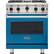 Front. Viking - Professional 5 Series 4.0 Cu. Ft. Freestanding Gas Convection Range - Alluvial Blue.