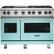 Front. Viking - Professional 5 Series Freestanding Double Oven Gas Convection Range - Bywater Blue.