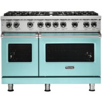 Viking - Professional 5 Series Freestanding Double Oven Gas Convection Range - Bywater blue - Front_Zoom