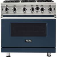 Viking - Professional 5 Series 5.1 Cu. Ft. Freestanding Gas Convection Range - Slate Blue - Front_Zoom