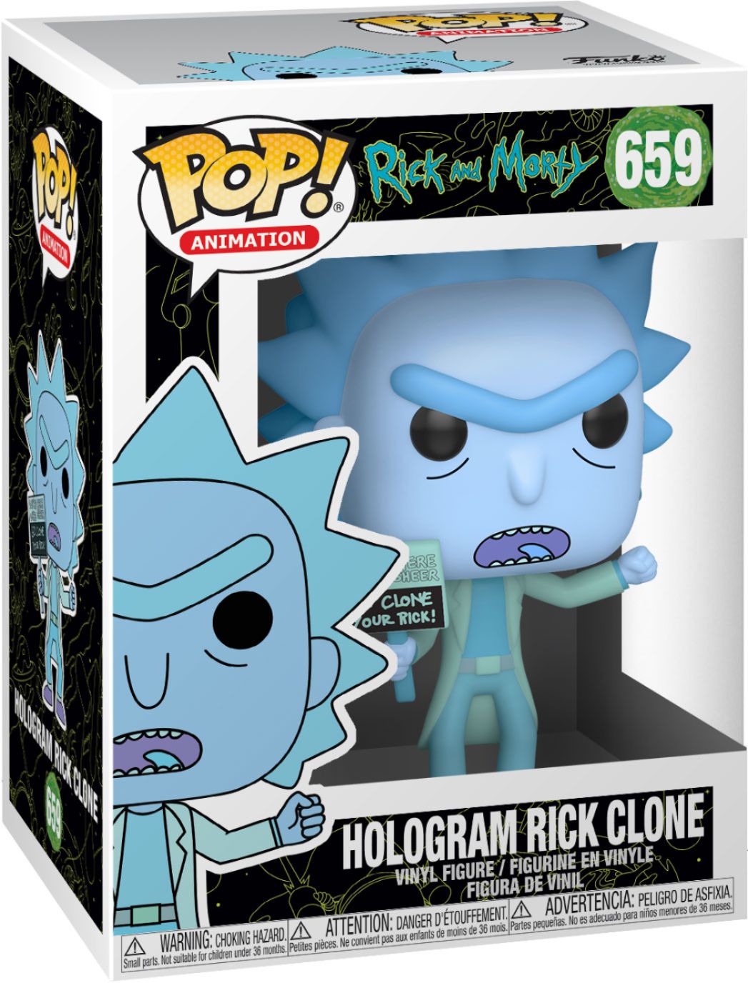 Best Buy: Funko POP! Animation: Rick and Morty Hologram Rick Clone