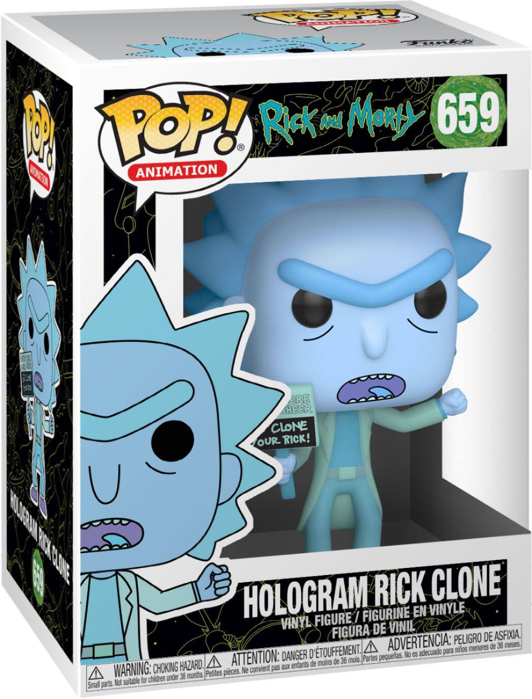 Alt View 11. Funko - POP! Animation: Rick and Morty - Hologram Rick Clone.
