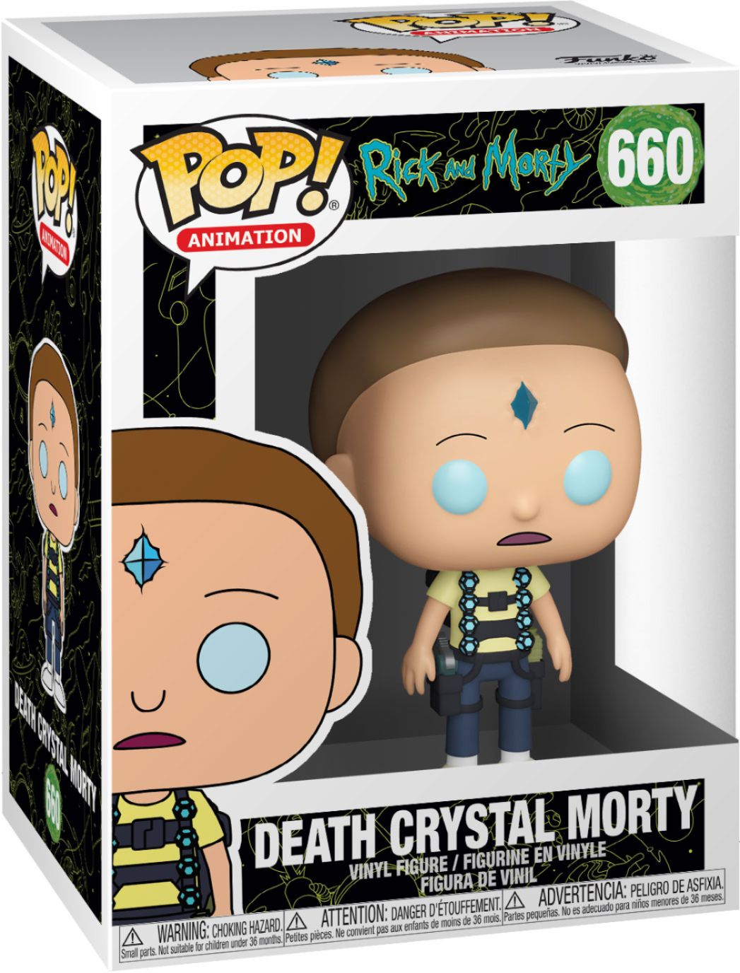 FUNKO POP VINYL RICK AND MORTY FLOATING DEATH CRYSTAL MORTY #664 EXCLUSIVE 