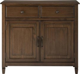 Simpli Home - Connaught Traditional Solid Wood Entryway Storage Cabinet - Rustic Natural Aged Brown - Front_Zoom