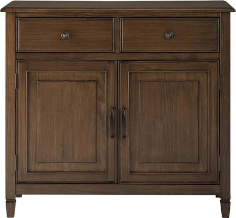 Front. Simpli Home - Connaught Traditional Solid Wood Entryway Storage Cabinet - Rustic Natural Aged Brown.