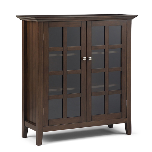 Simpli Home - Acadian Solid Wood Medium Storage Cabinet - Natural Aged Brown was $449.99 now $314.99 (30.0% off)