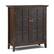 Front. Simpli Home - Acadian SOLID WOOD 39 inch Wide Transitional Medium Storage Cabinet in Natural Aged Brown - Natural Aged Brown.
