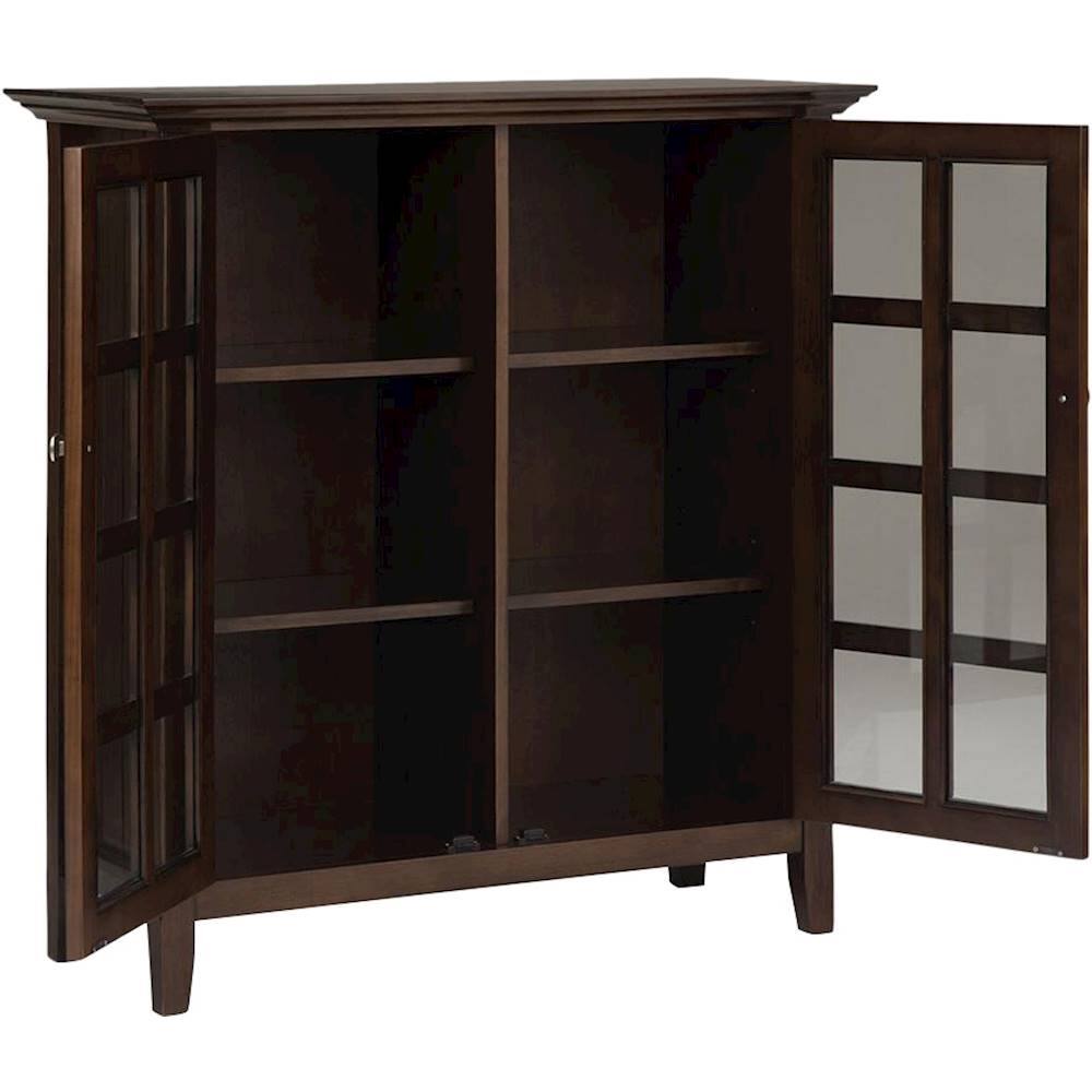 Alt View 11. Simpli Home - Acadian 39 inch Wide Solid Wood Transitional Storage Cabinet - Natural Aged Brown.
