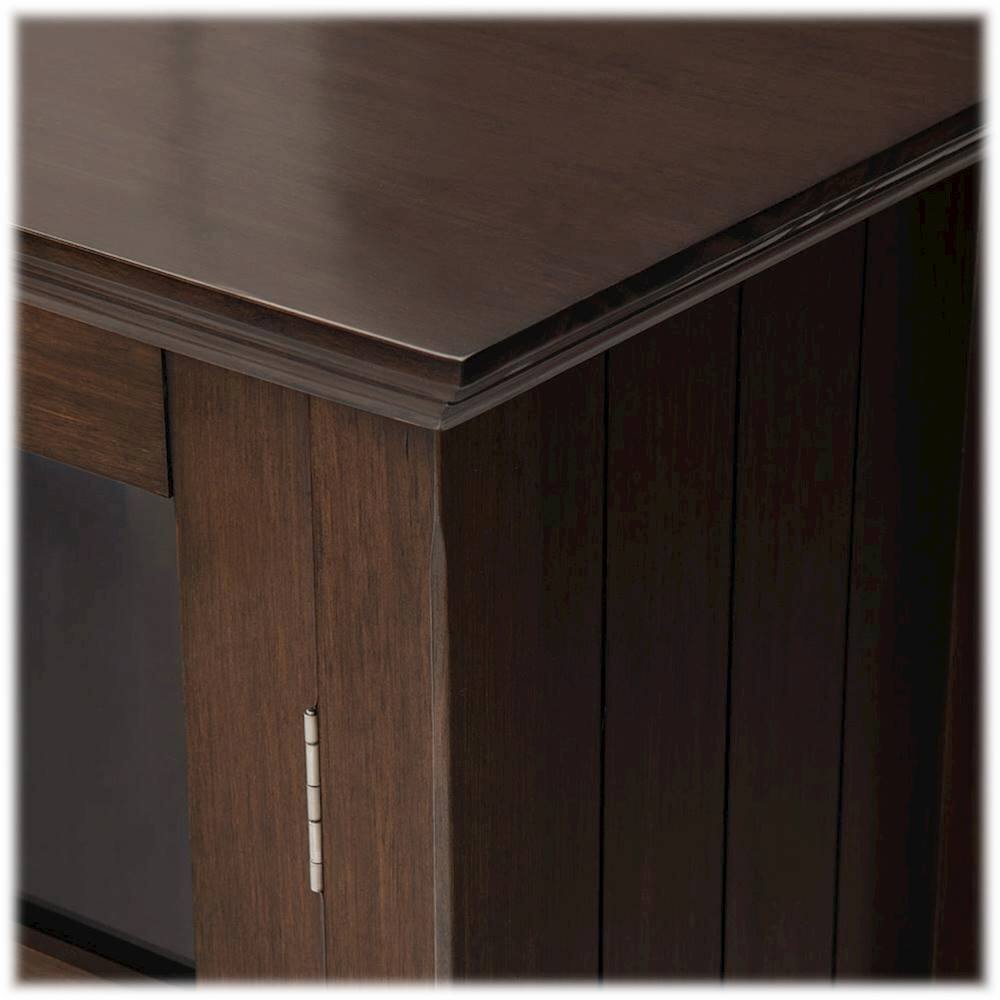Alt View 14. Simpli Home - Acadian 39 inch Wide Solid Wood Transitional Storage Cabinet - Natural Aged Brown.
