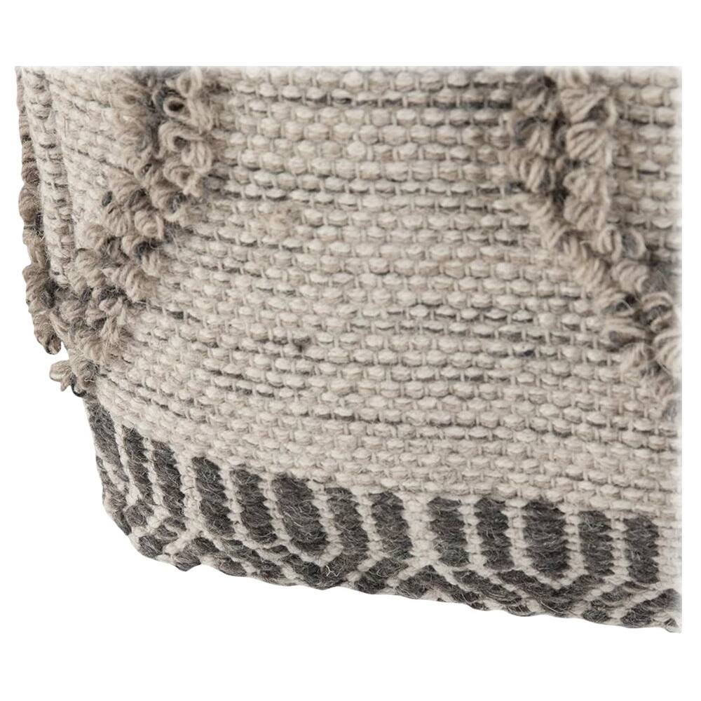 Alt View 13. Simpli Home - Sweeney Square Contemporary Polystyrene/Cotton Pouf - Gray.
