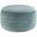 Front. Simpli Home - Vivienne Round Contemporary Velvet/Polystyrene Pouf - Turquoise.