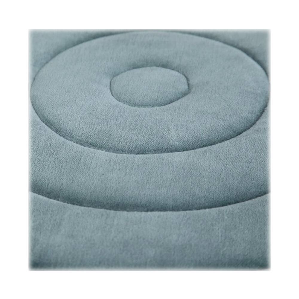 Alt View 12. Simpli Home - Vivienne Round Contemporary Velvet/Polystyrene Pouf - Turquoise.