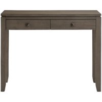 Simpli Home - Cosmopolitan Rectangular Contemporary Wood 2-Drawer Sofa Table - Farmhouse Gray - Front_Zoom