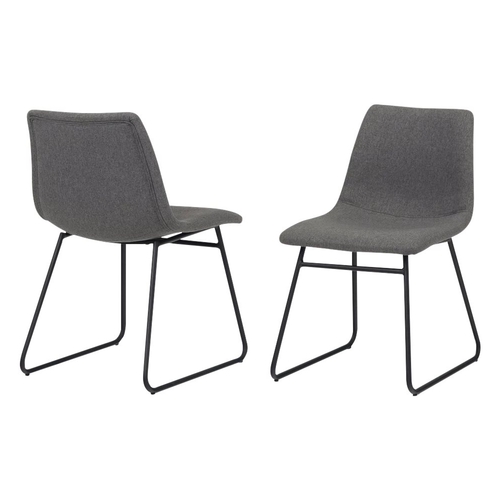 Simpli Home - Ridley Mid-Century Modern Fabric Dining Chairs (Set of 2) - Gray/Black was $285.99 now $209.99 (27.0% off)
