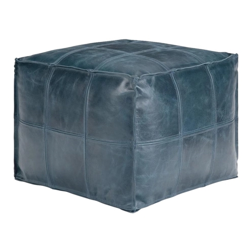 Simpli Home - Manning Square Contemporary Leather/Polystyrene Pouf - Teal was $270.99 now $199.99 (26.0% off)