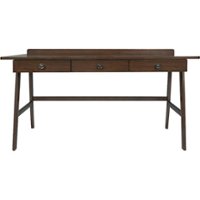 Simpli Home - Rylie SOLID WOOD Transitional 60 inch Wide Desk in - Natural Aged Brown - Front_Zoom