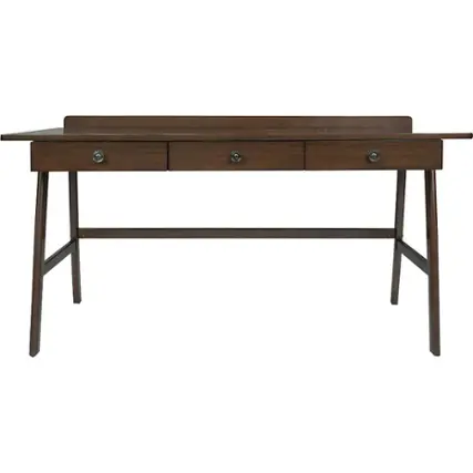 Simpli Home - Rylie SOLID WOOD Transitional 60 inch Wide Desk - Natural Aged Brown