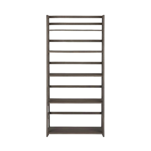 Simpli Home - Acadian Rustic Wood 5-Shelf Bookcase - Farmhouse Gray was $274.99 now $191.99 (30.0% off)