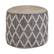 Front. Simpli Home - Edgeley Round Contemporary Polystyrene/Cotton Pouf - Gray.