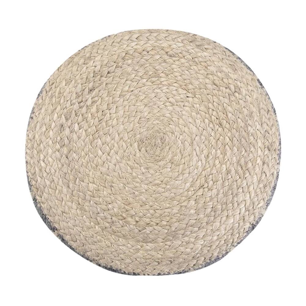 Alt View 11. Simpli Home - Edgeley Round Contemporary Polystyrene/Cotton Pouf - Gray.