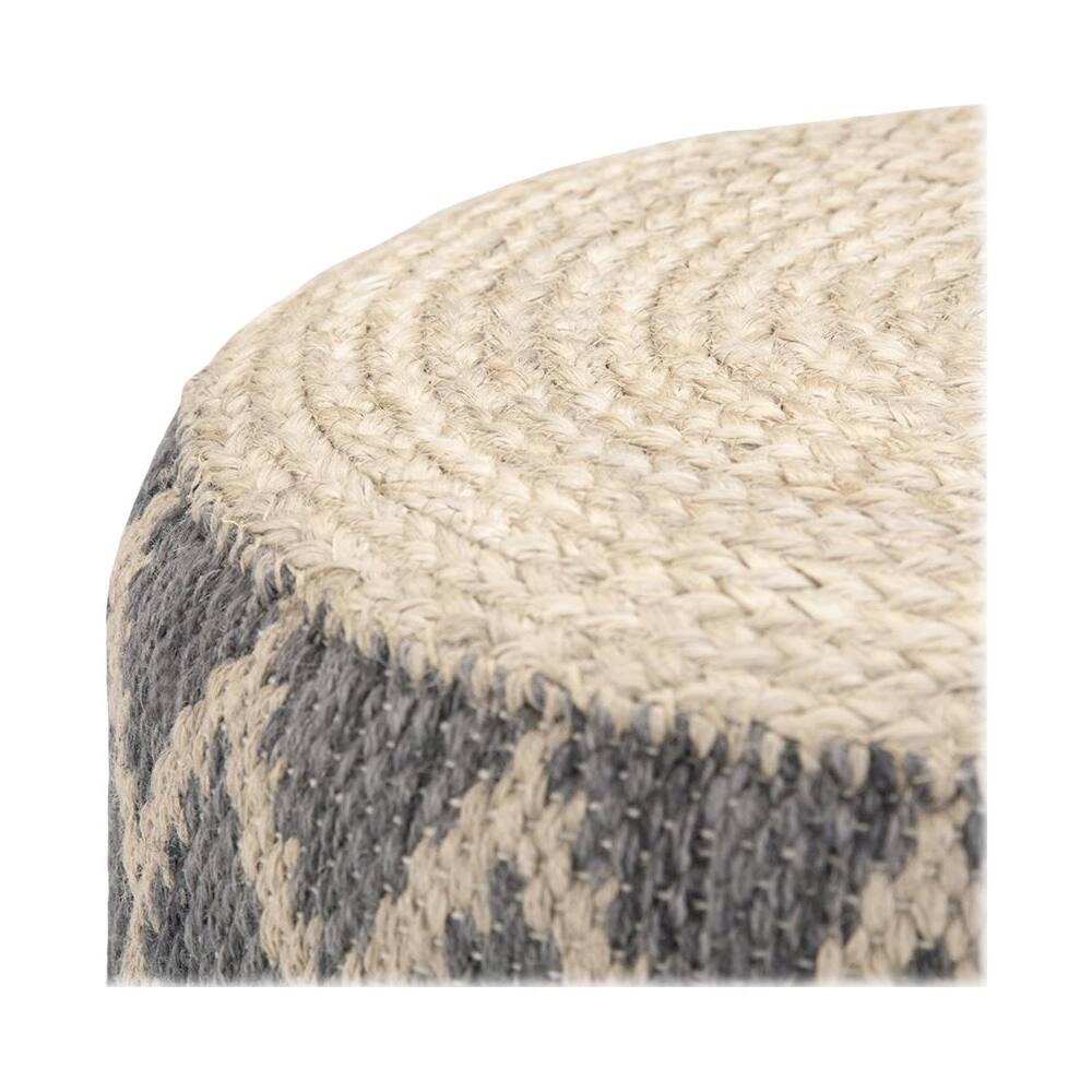 Alt View 14. Simpli Home - Edgeley Round Contemporary Polystyrene/Cotton Pouf - Gray.