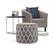 Alt View 17. Simpli Home - Edgeley Round Contemporary Polystyrene/Cotton Pouf - Gray.